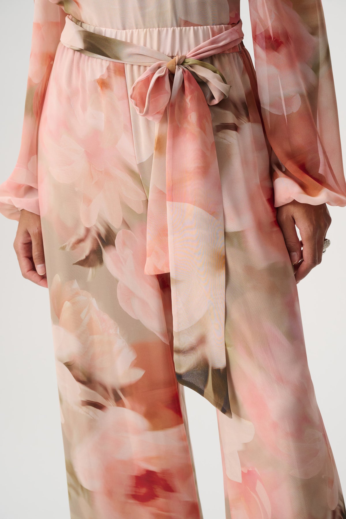 Joseph Ribkoff Floral Chiffon Wide‑Leg Pants 271755