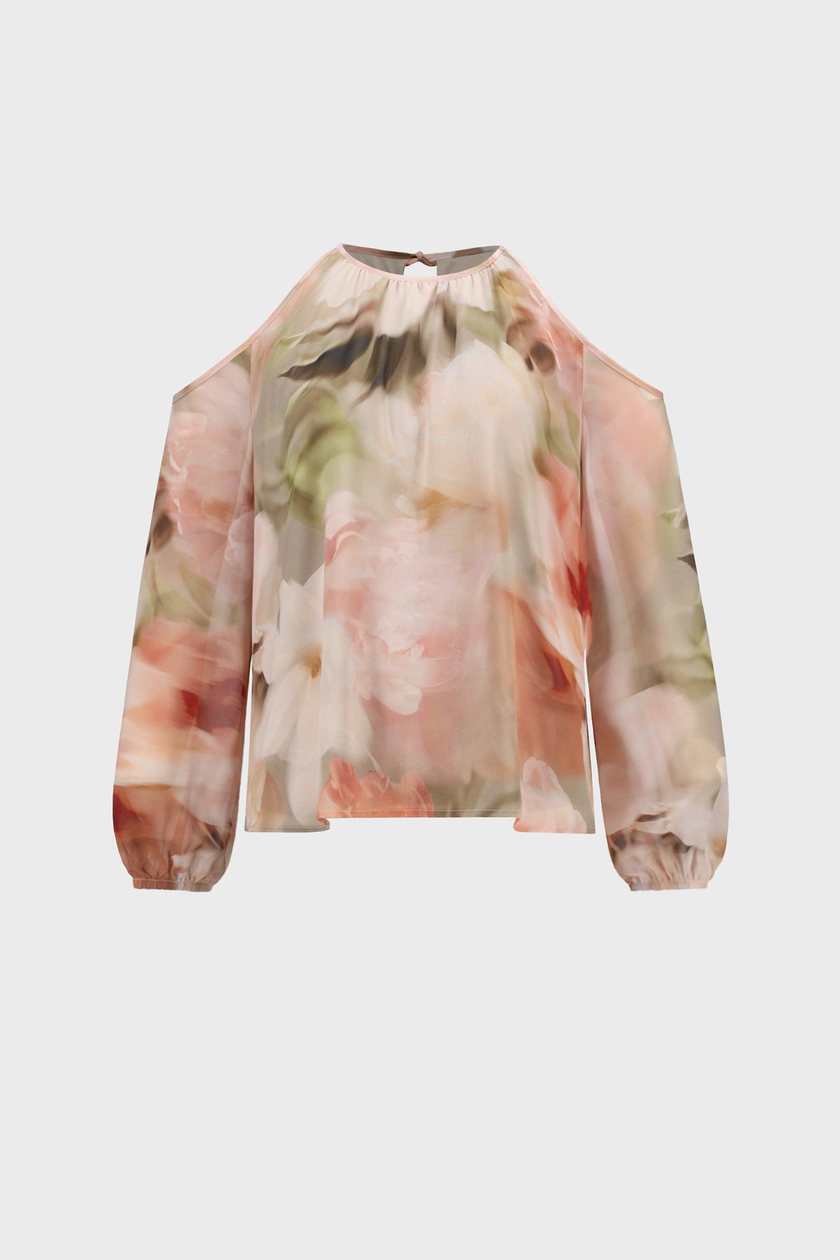 Joseph Ribkoff Chiffon Floral Print Puff Sleeve Top 271773