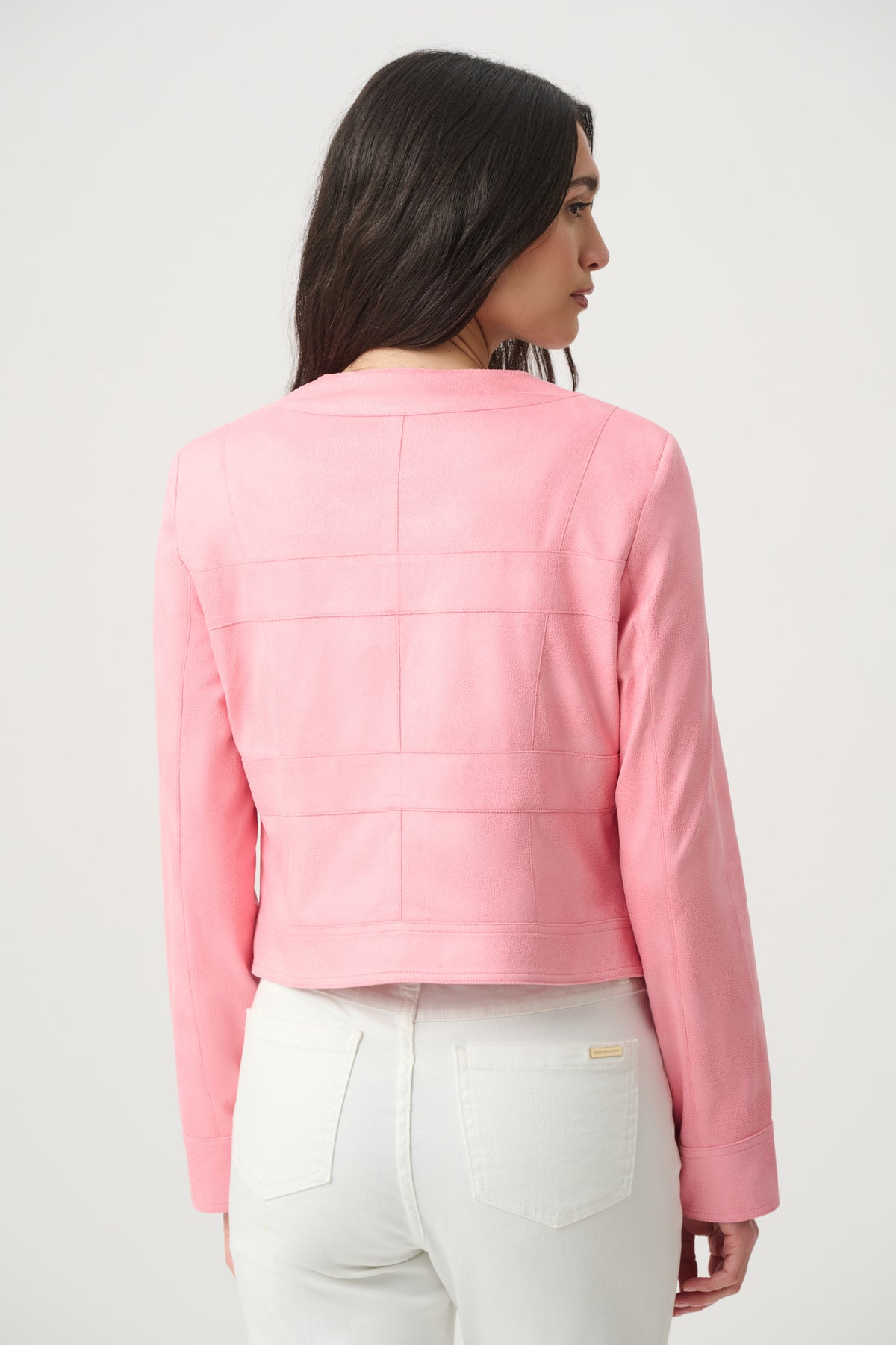 Joseph Ribkoff Faux Suede Cropped Jacket - Bellini 
271940
