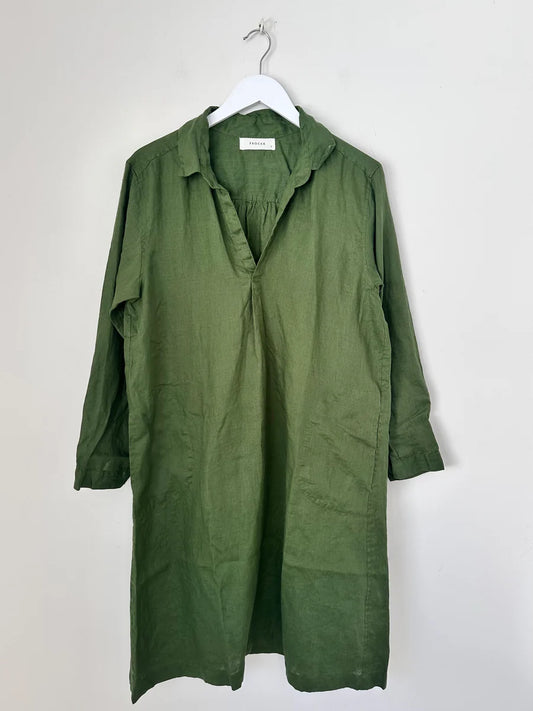 Frockk Bianca Dress - Moss Linen