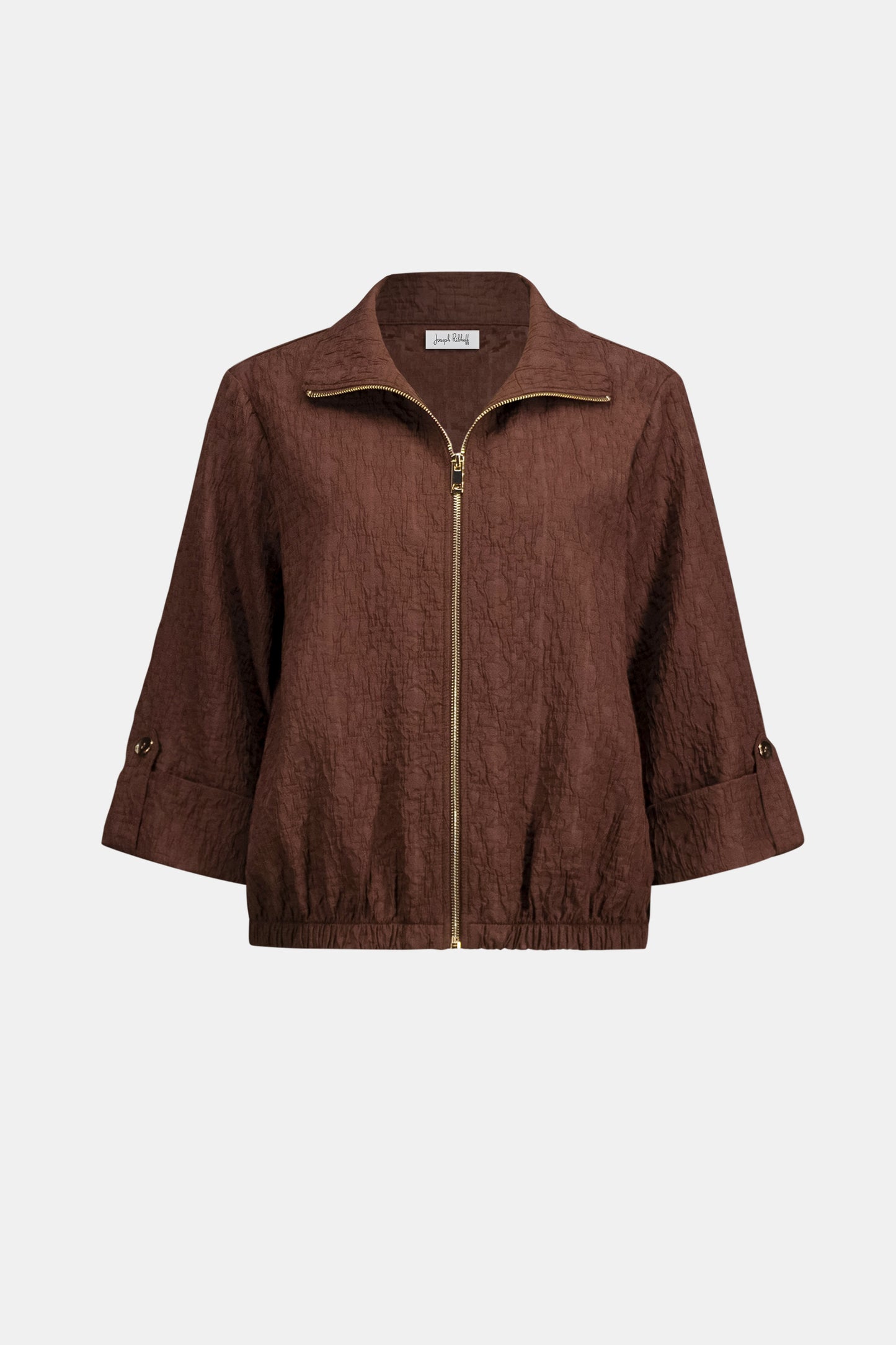 Joseph Ribkoff Jacquard Bomber Jacket With Funnel Collar
262138 Mahogany