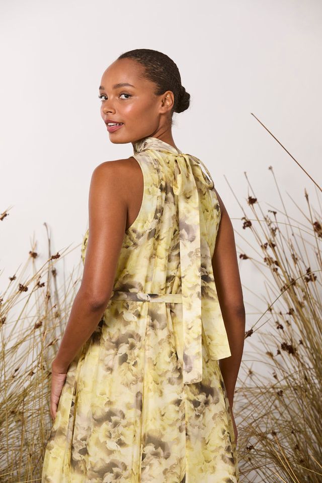 Maud Dainty Rani Dress - Yellow Floral