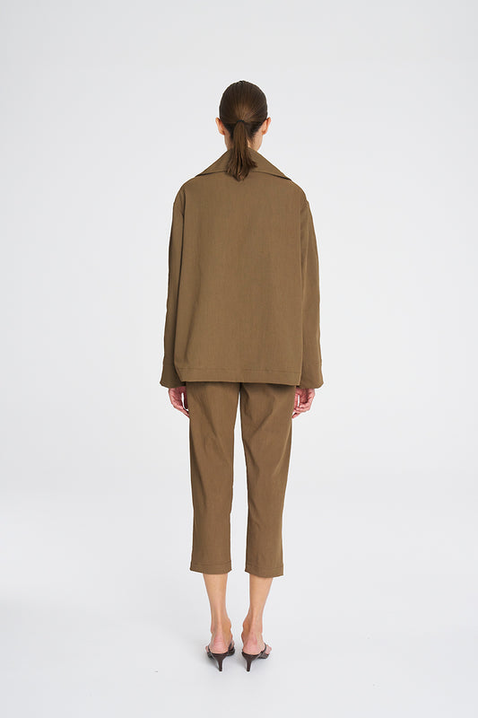 March Pre Order Mela Purdie Pea Jacket F416 4241 - TANNIN