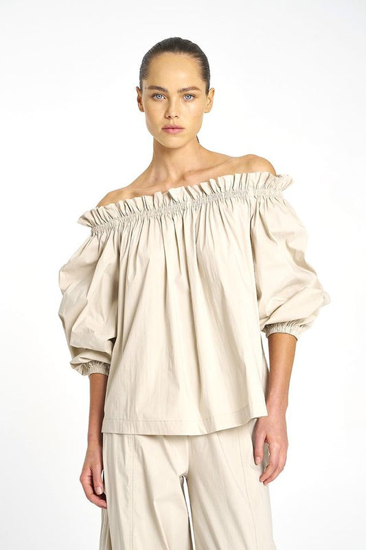 SEPTEMBER PRE ORDER Mela Purdie Breeze Blouse F65 8843 - WHITE