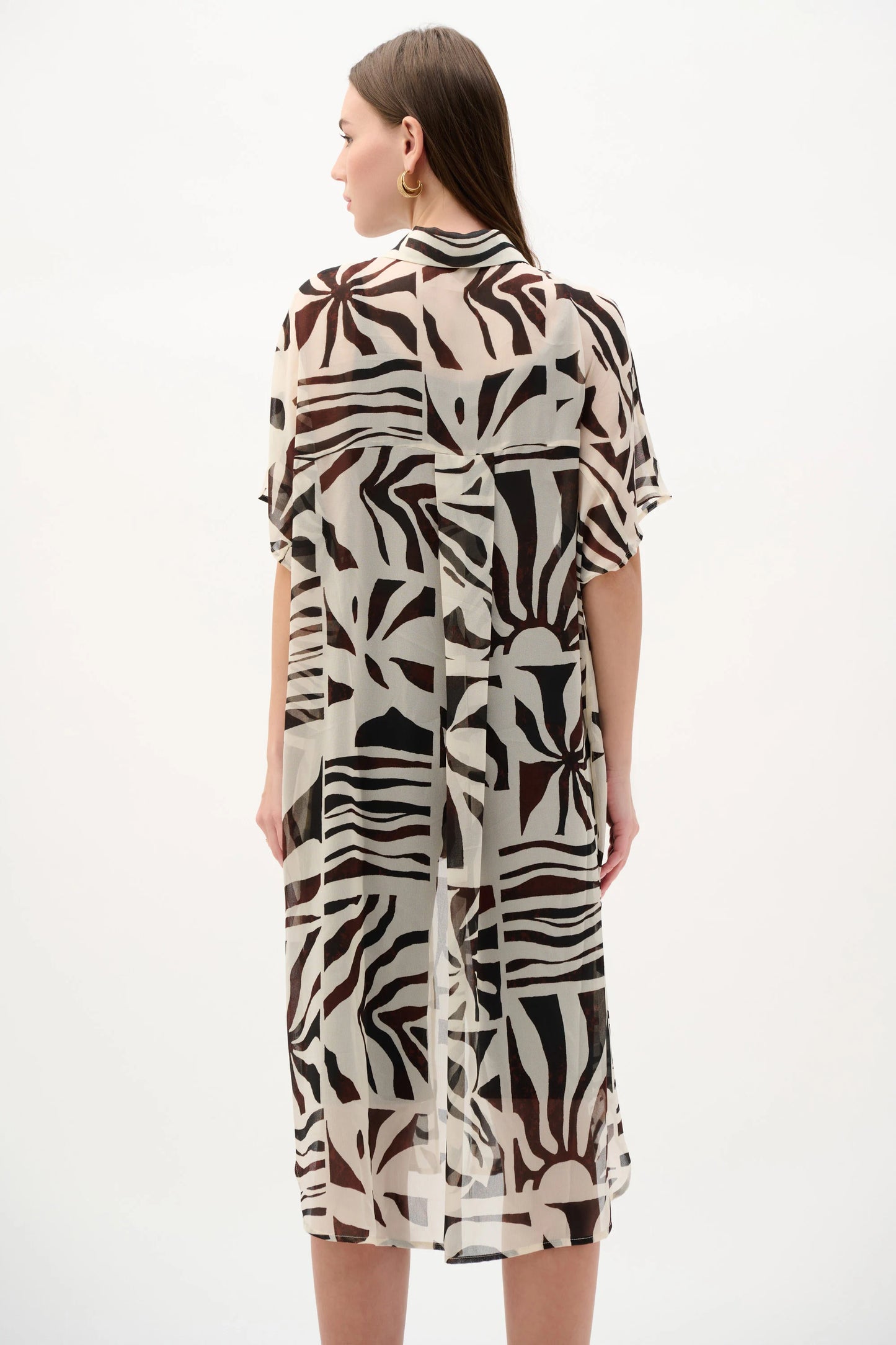 Joseph Ribkoff Chiffon Tropical Print Straight Blouse
262949