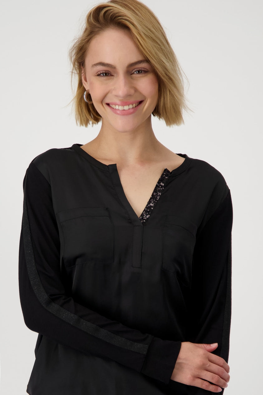 Monari Satin Front Blouse - 808630