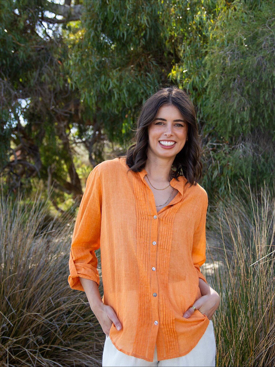 Scandi & Co Olive Shirt - Orange