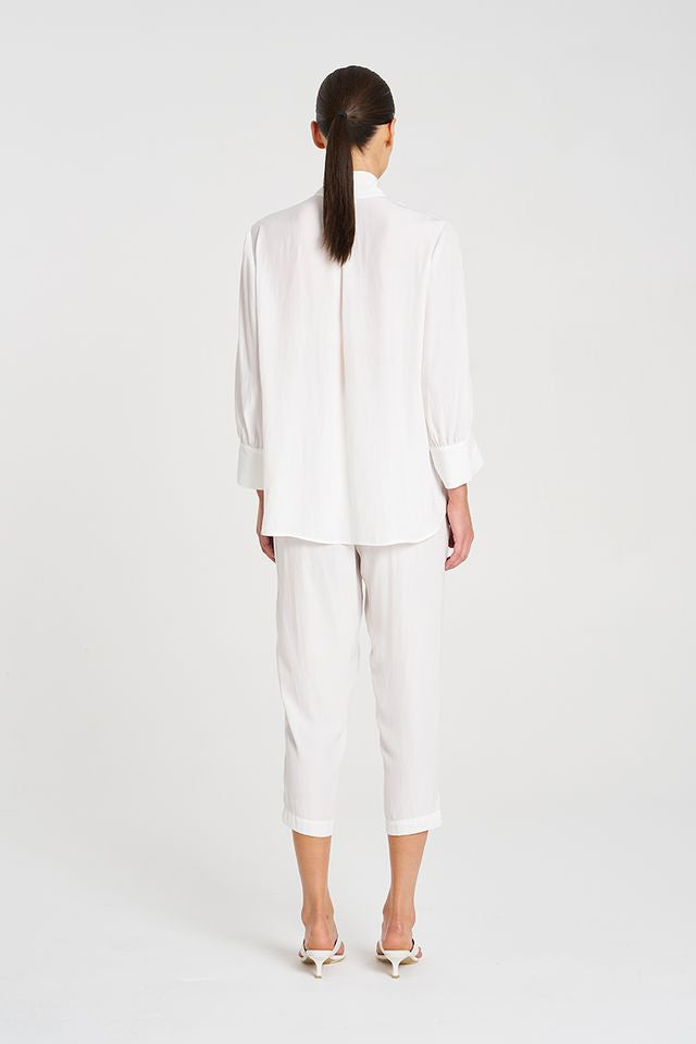 SEPTEMBER PRE ORDER Mela Purdie Resort Shirt F67 8706 - WHITE