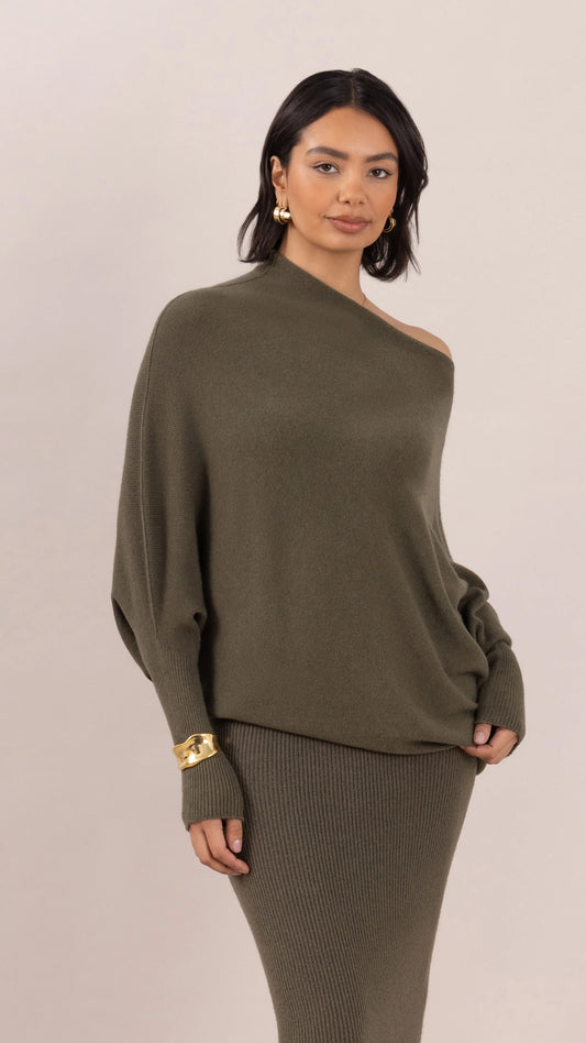 Charli London NATALIE Sweater - KHAKI