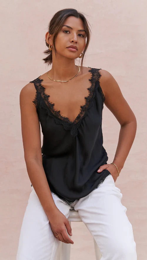 Charli London Solange Camisole - BLACK