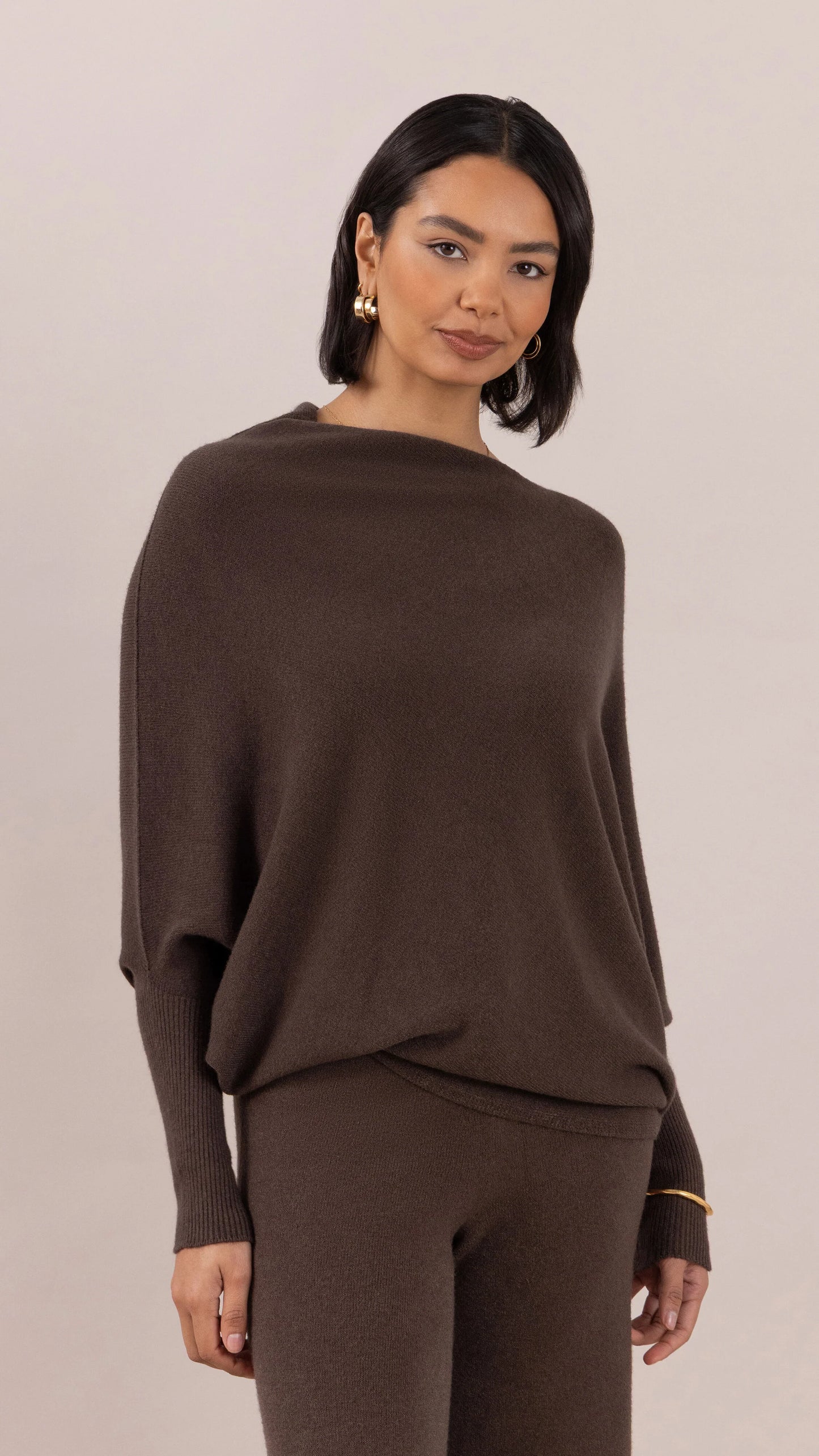 Charli London NATALIE Sweater - DARK ESPRESSO