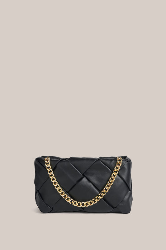 Vestirsi Gabrielle Black Woven Leather Bag