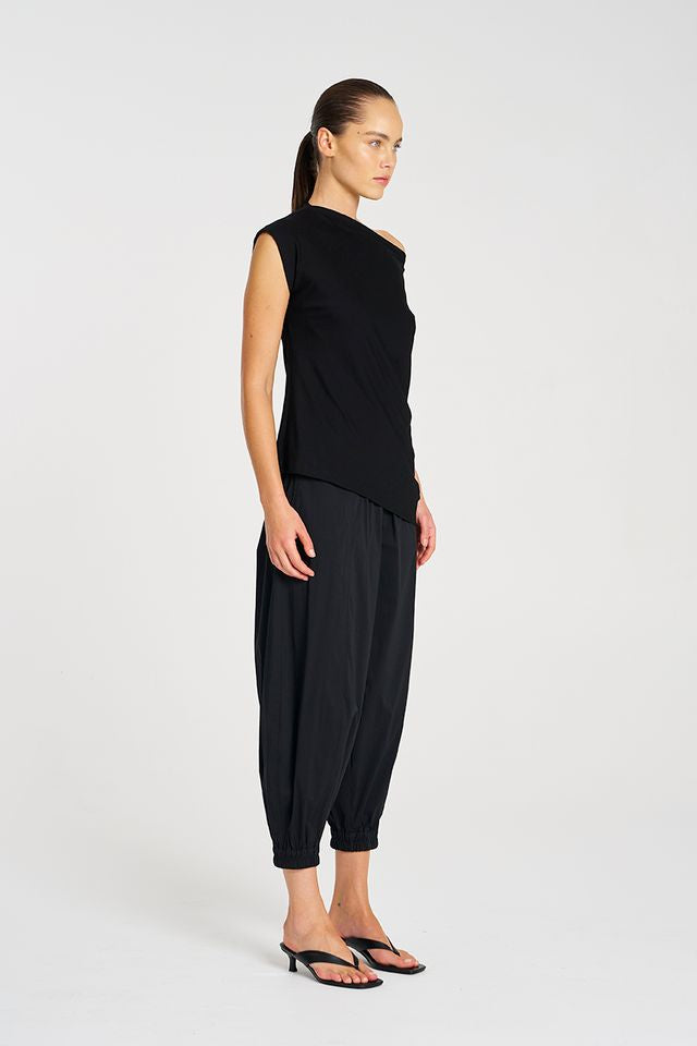 SEPTEMBER PRE ORDER Mela Purdie Drape Shell F01 8845 - BLACK