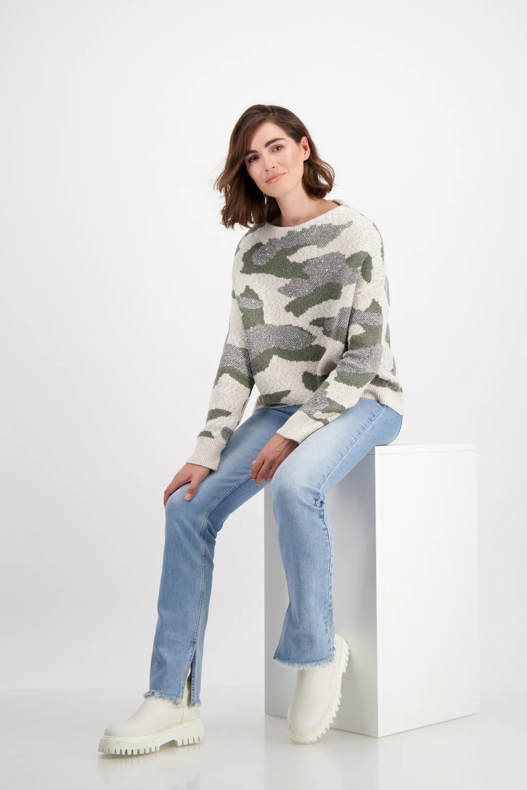 Monari Jacquard Knit Sweater 807372