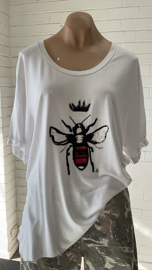 ADINE Studio Queen B Tee - White