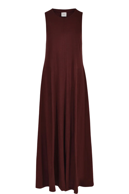 HUSK ELIKA DRESS - CHESTNUT