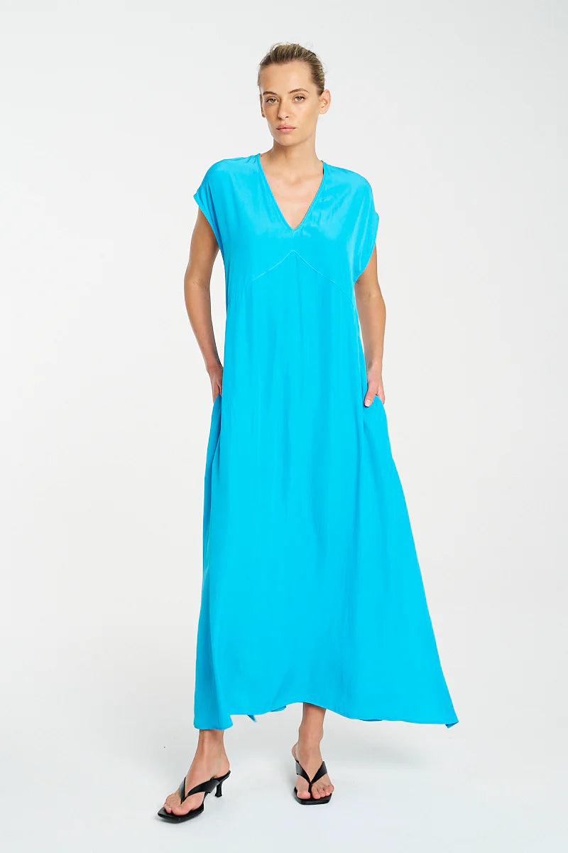 Mela Purdie Maxi Slice Dress F67 3383 - CERULEAN
