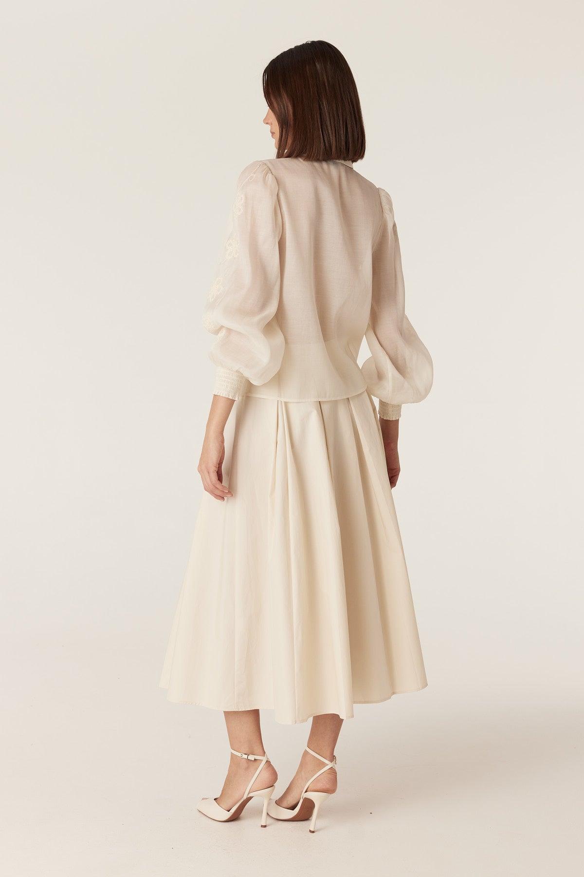 Cable Melbourne Faith Embroidered Blouse - Ecru