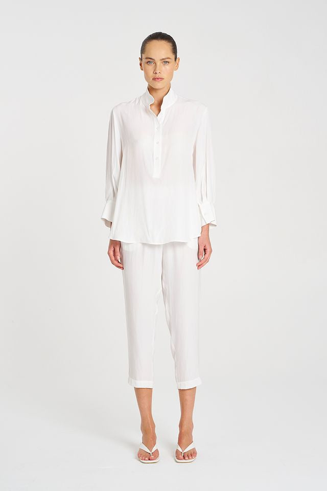 SEPTEMBER PRE ORDER Mela Purdie Resort Shirt F67 8706 - WHITE