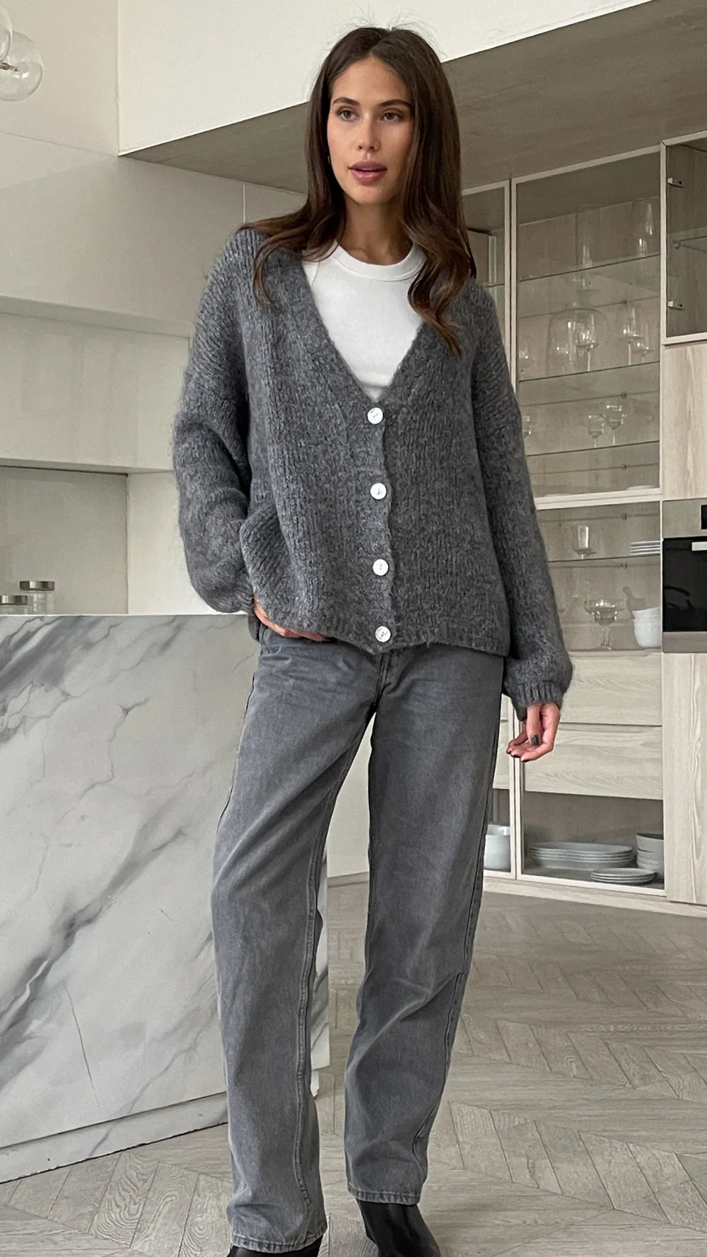 Charli London RUBY Cardigan - DARK GREY