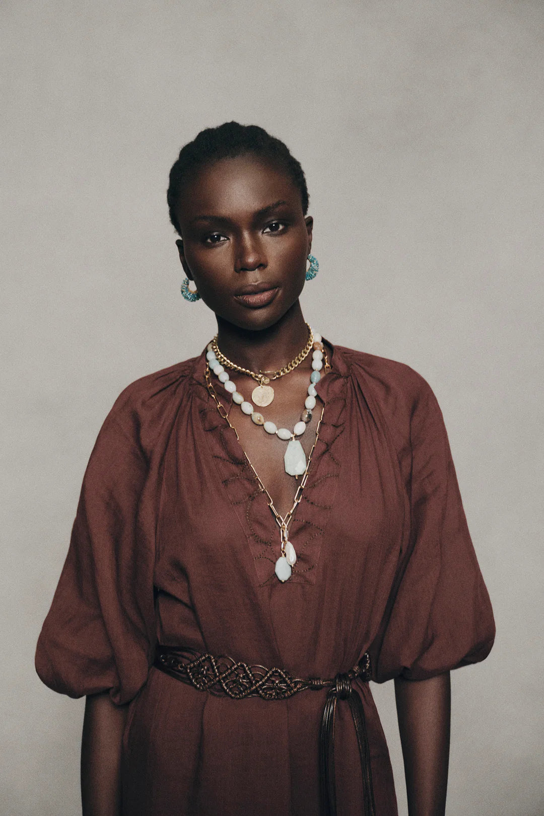 Husk Daphni Kaftan - Chocolate