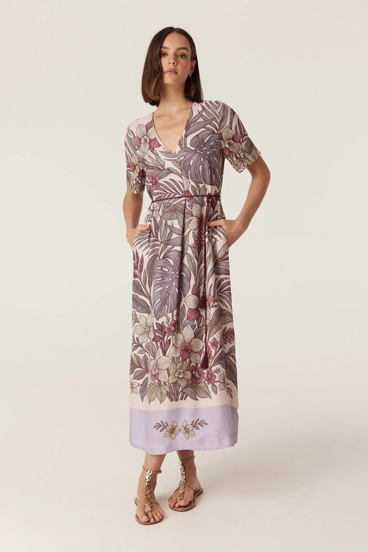 Cable Erika Kaftan Maxi Dress - Paradise Print