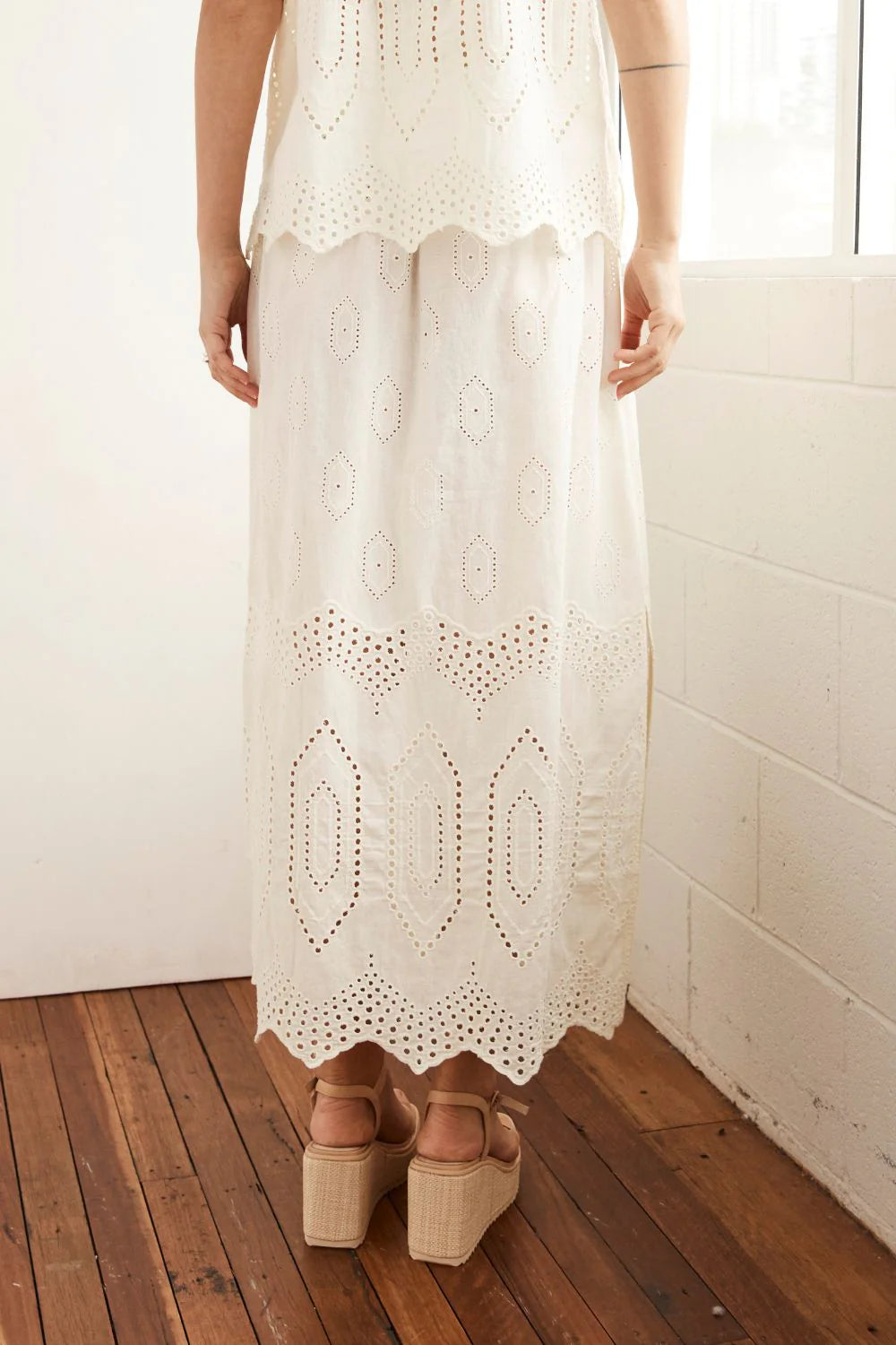 Zoe Kratzmann Fond Skirt - Cream Broderie