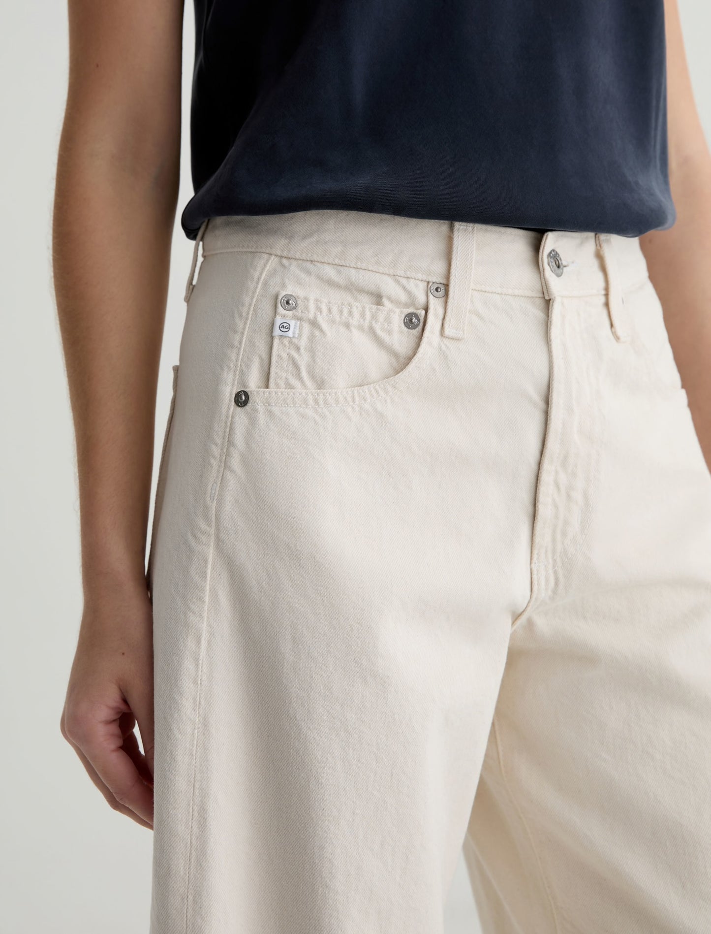 AG Jeans Hattie Crop Jean - High-Rise Barrel - Opal Stone