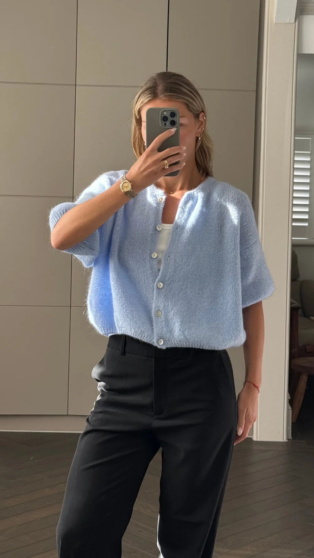 Pre Order August CHARLI London Emme Cardigan - SKY