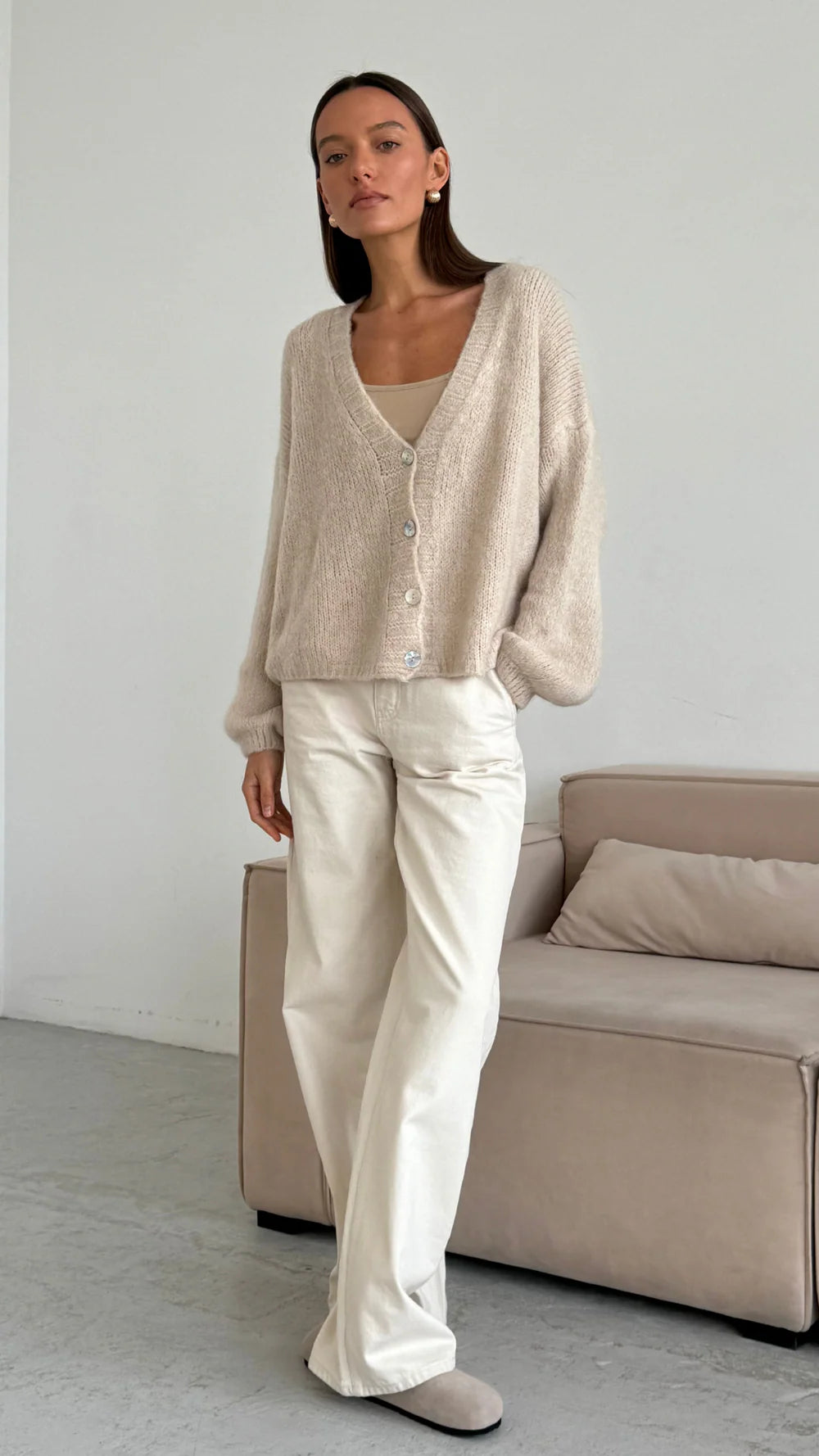 Charli London RUBY Cardigan - STONE