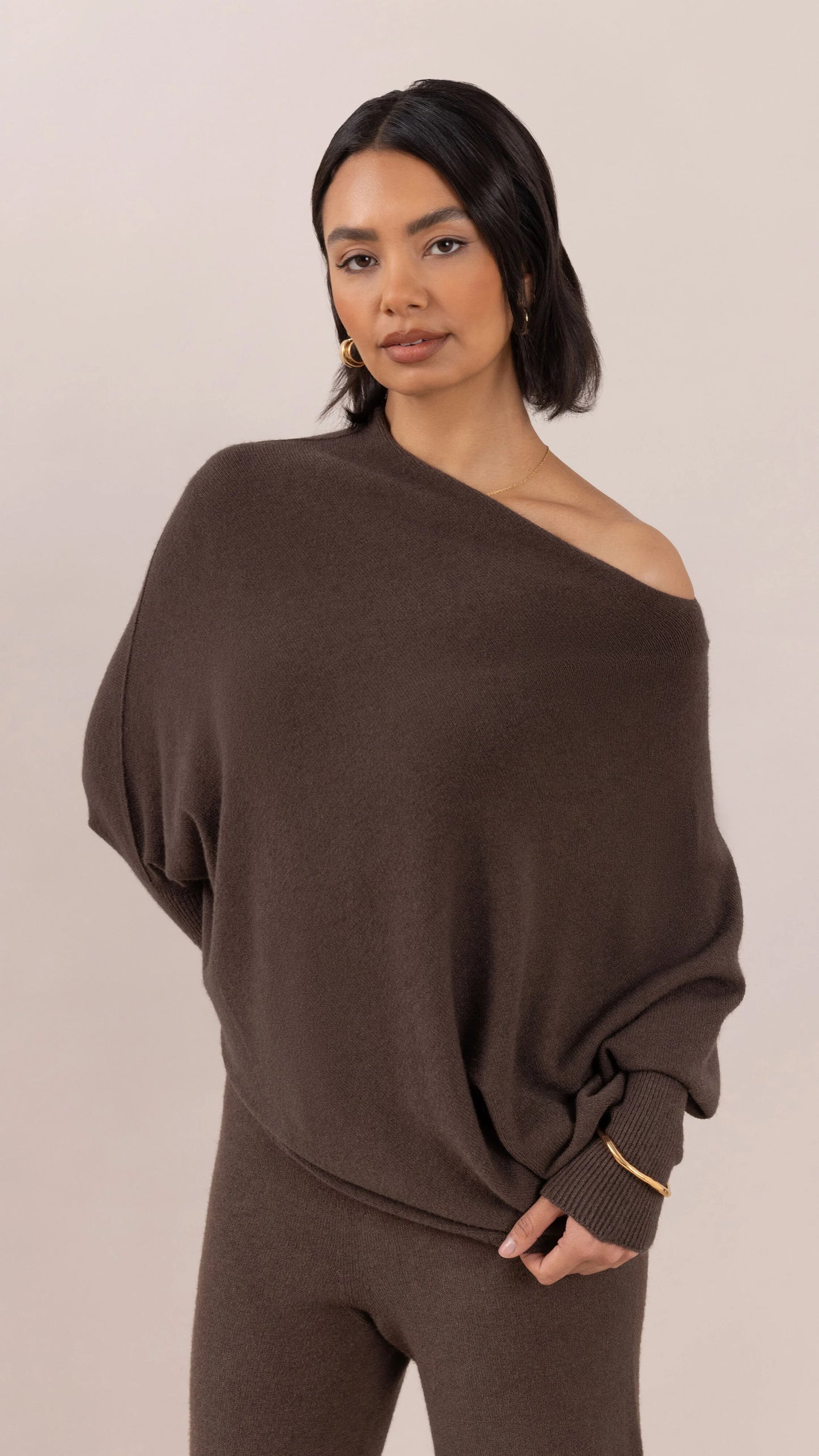 Charli London NATALIE Sweater - DARK ESPRESSO