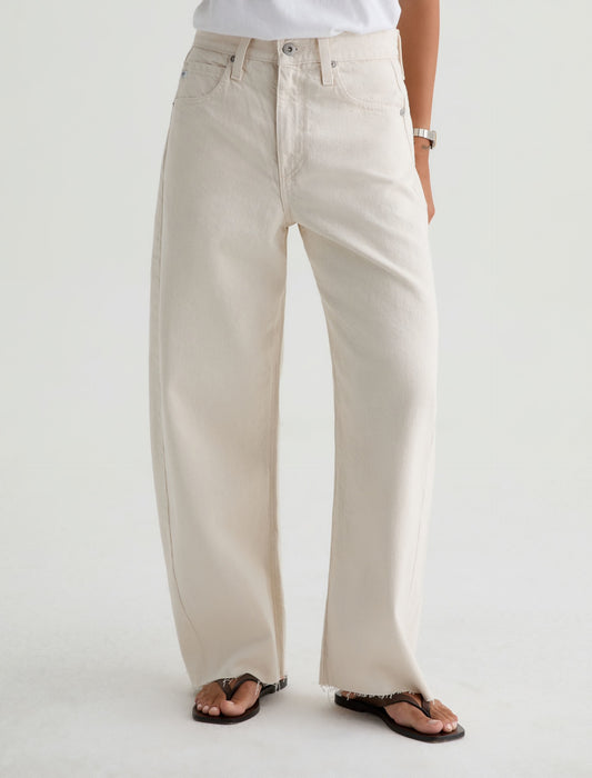 AG Jeans Hattie Crop Jean - High-Rise Barrel - Opal Stone