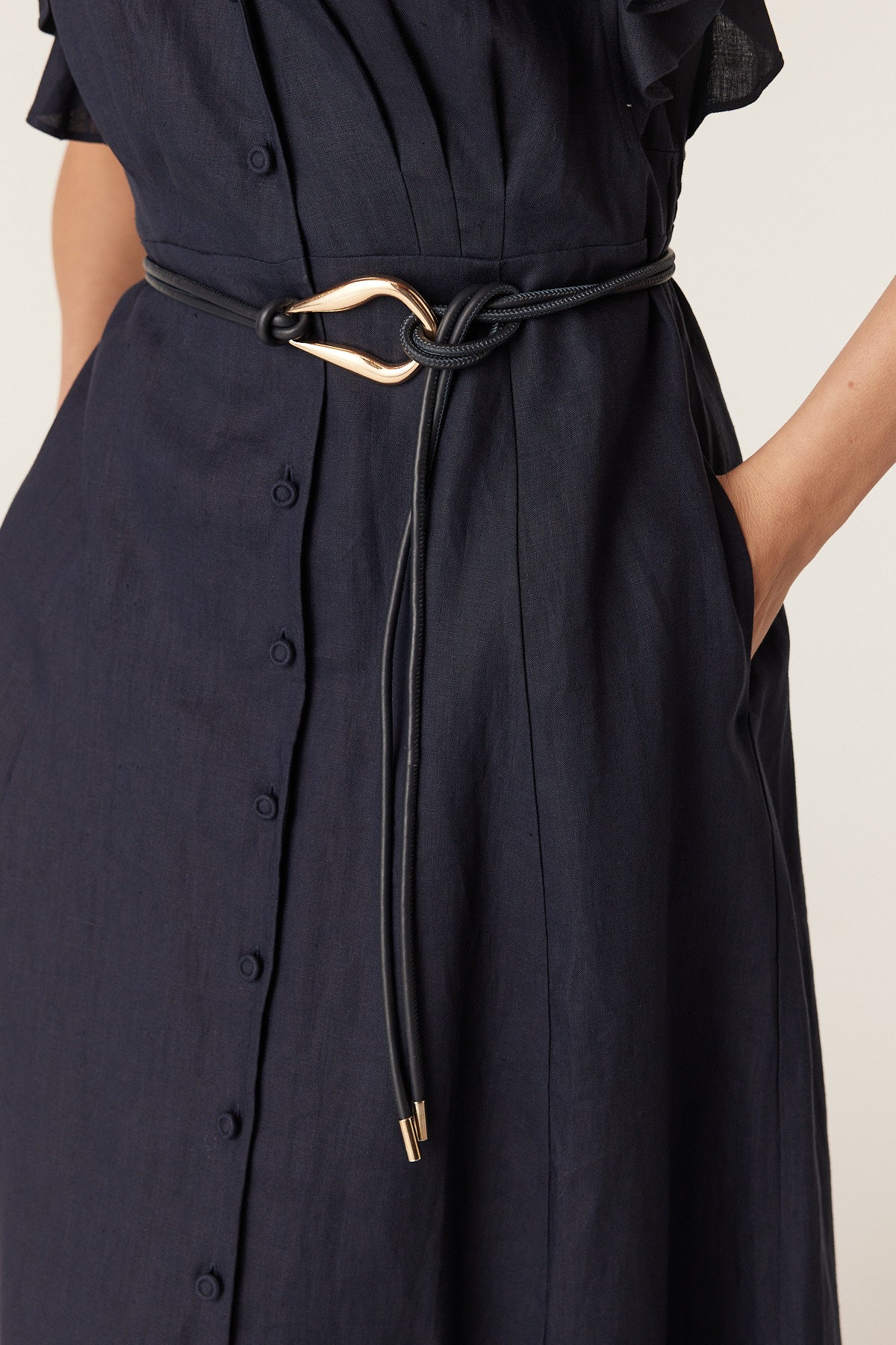 Cable Melbourne Venetian Belt - Navy