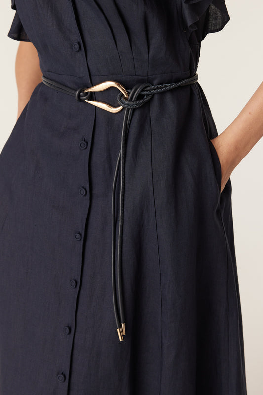 Cable Melbourne Venetian Belt - Navy