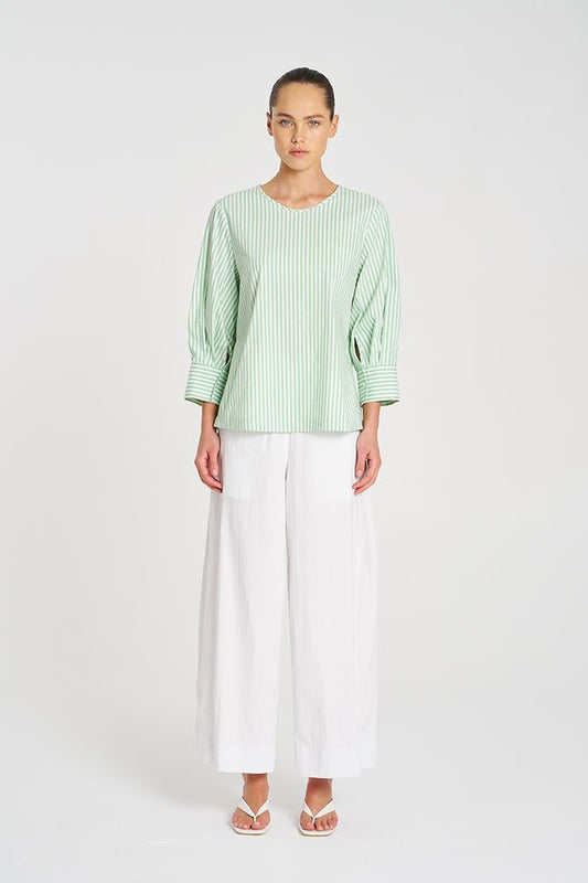 SEPTEMBER PRE ORDER Mela Purdie Wide Cross Pant F65 1944 - WHITE