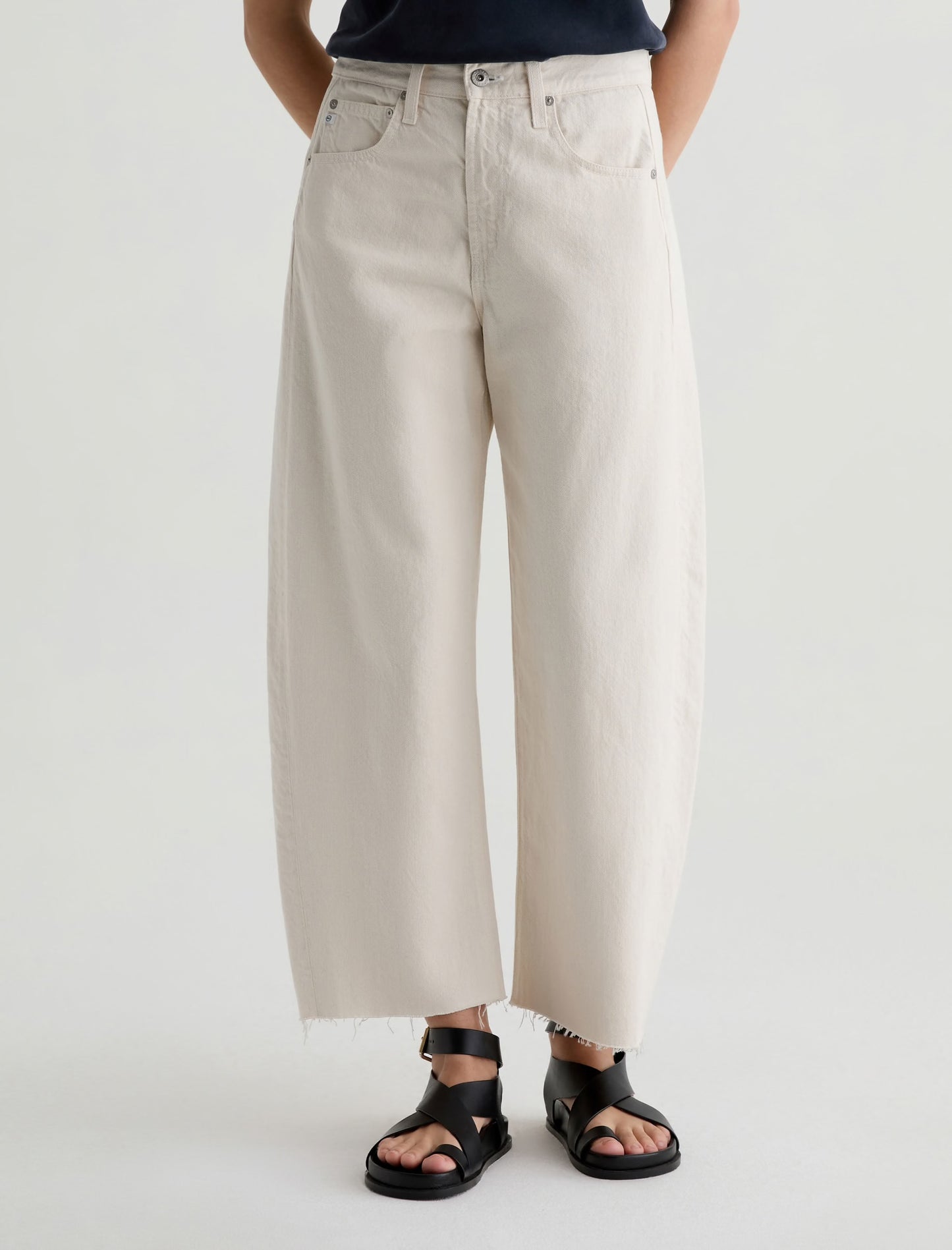AG Jeans Hattie Crop Jean - High-Rise Barrel - Opal Stone