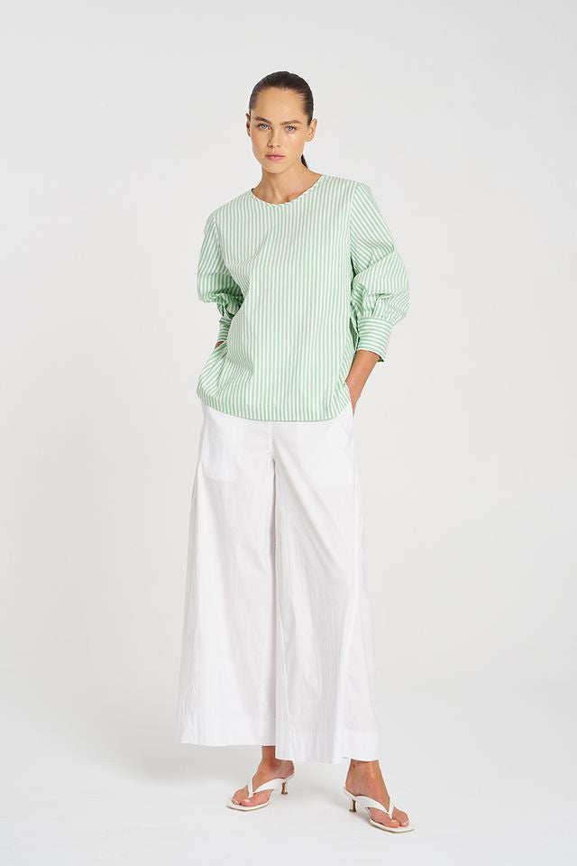 SEPTEMBER PRE ORDER Mela Purdie Wide Cross Pant F65 1944 - WHITE