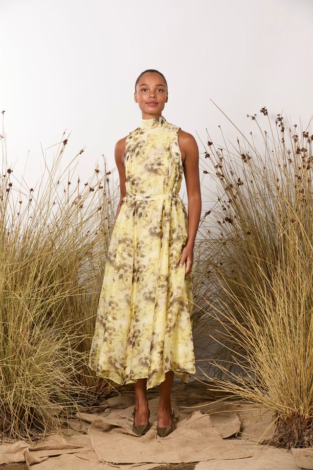 Maud Dainty Rani Dress - Yellow Floral