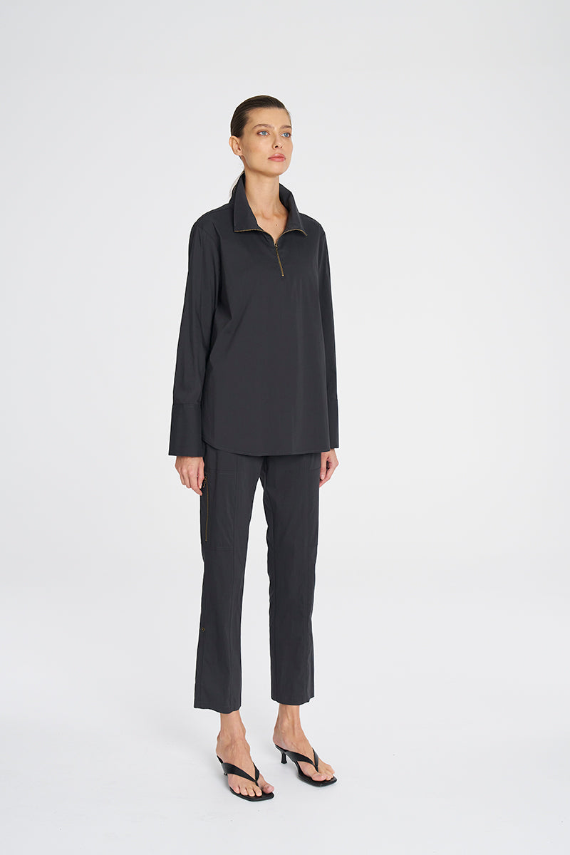 Mela Purdie Half Zip Blouse F65 8632- CANYON