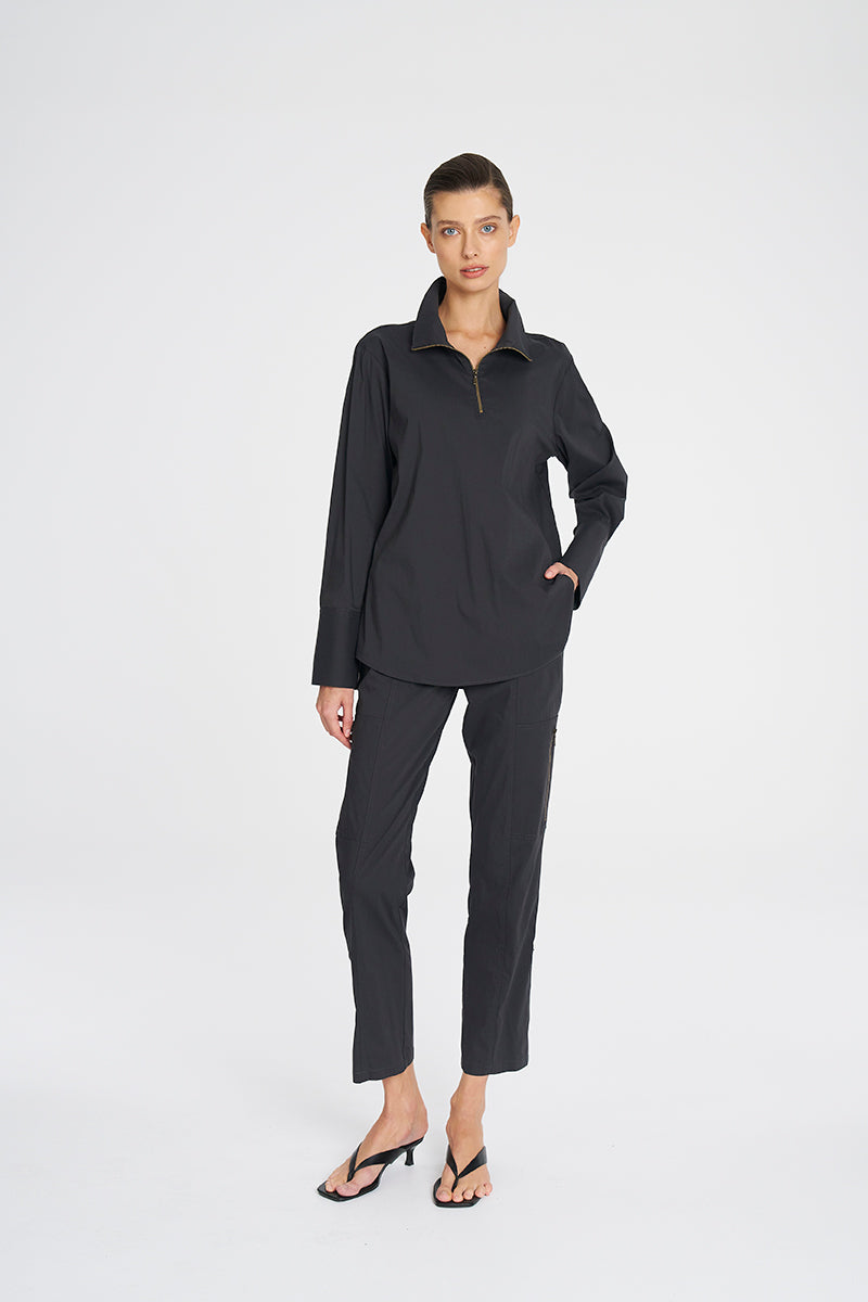 Mela Purdie Half Zip Blouse F65 8632- CANYON