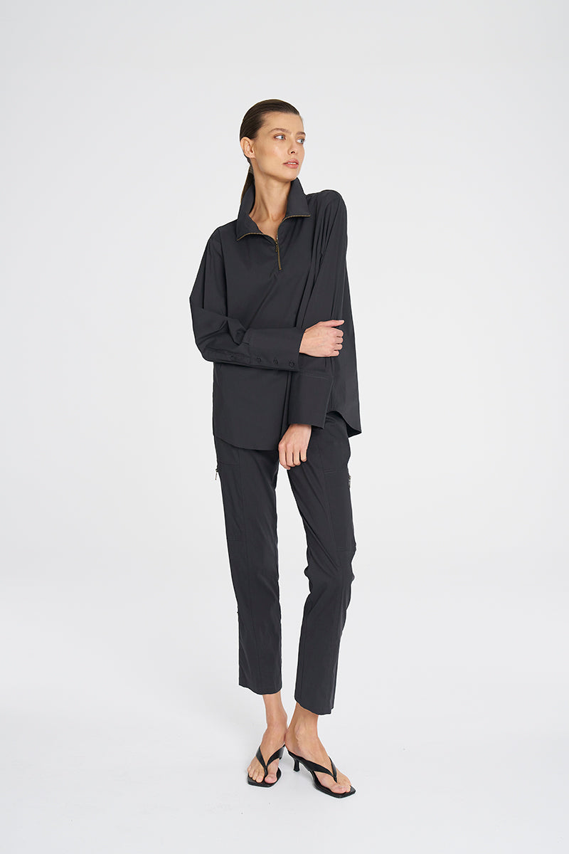 Mela Purdie Half Zip Blouse F65 8632- CANYON