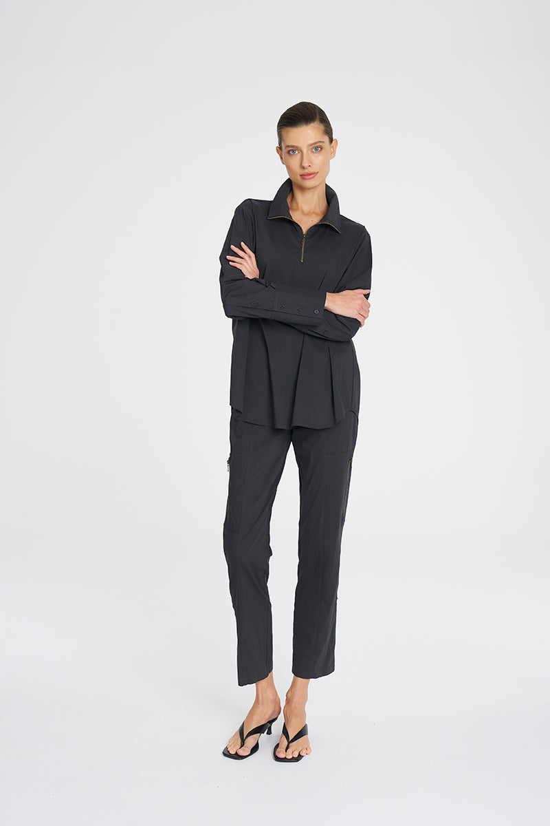 Mela Purdie Half Zip Blouse F65 8632- CANYON
