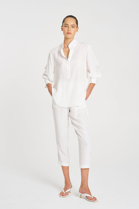 SEPTEMBER PRE ORDER Mela Purdie Resort Shirt F67 8706 - WHITE