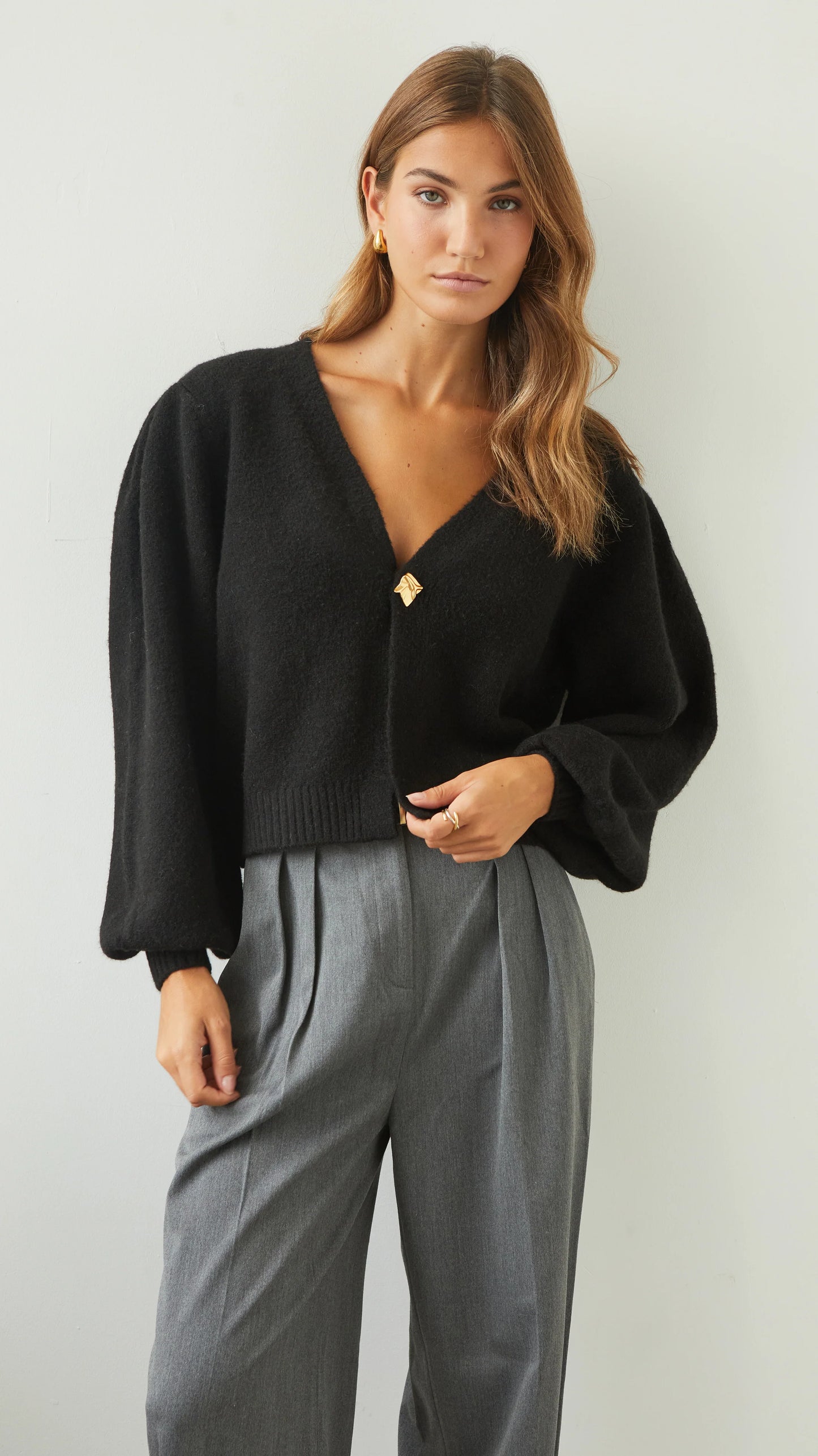 Charli London HOLLIE Cardigan - BLACK