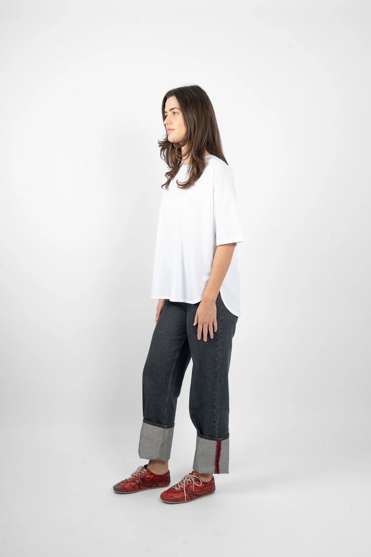 Maud Dainty Peony Tee - White