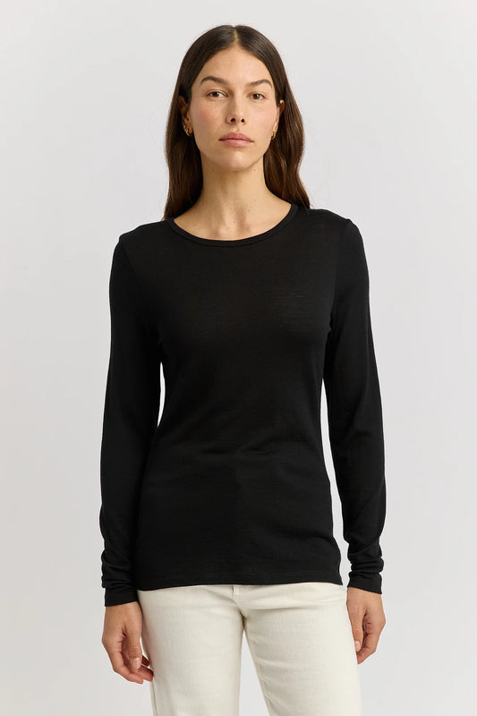 TOORALLIE Merino Crew Neck - Black