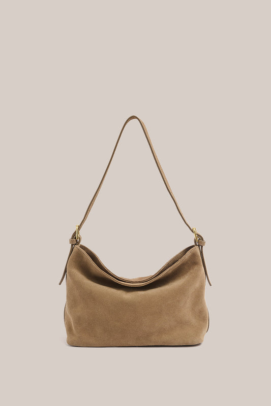 Vestirsi Eden Brown Suede Shoulder Bag