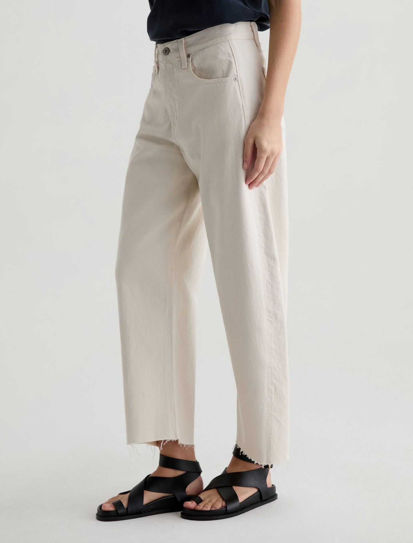 AG Jeans Hattie Crop Jean - High-Rise Barrel - Opal Stone