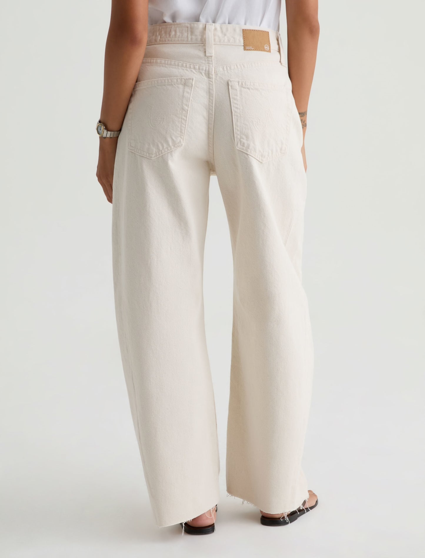 AG Jeans Hattie Crop Jean - High-Rise Barrel - Opal Stone