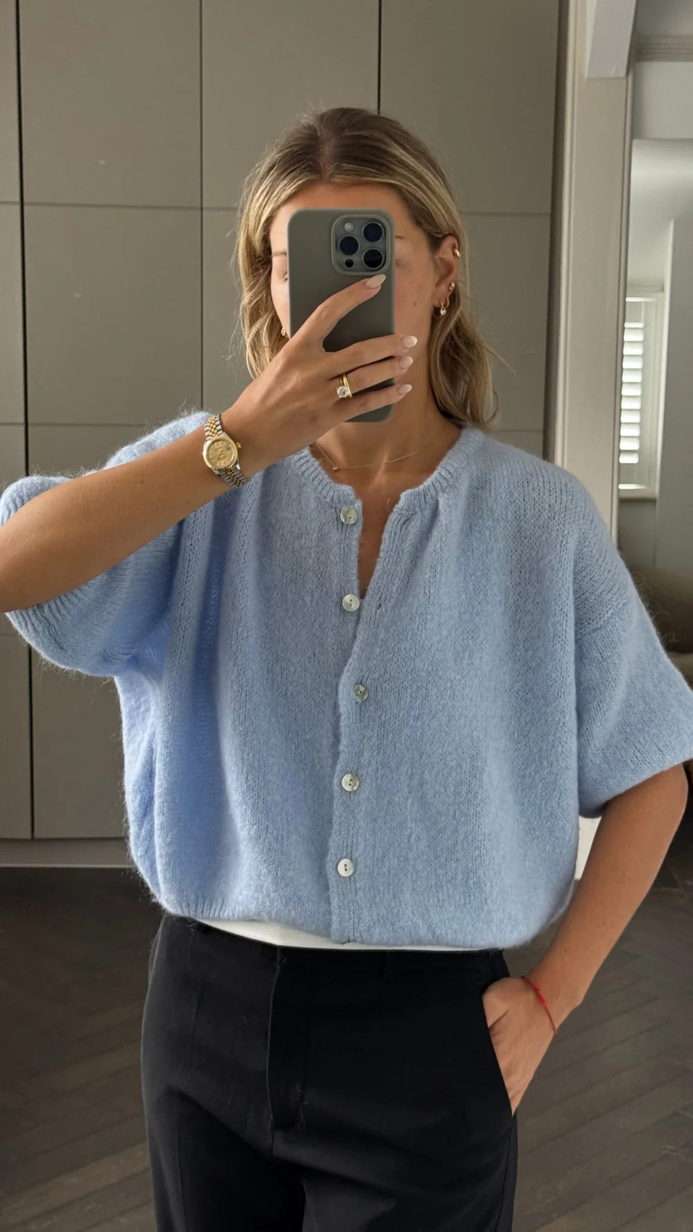 Pre Order August CHARLI London Emme Cardigan - SKY